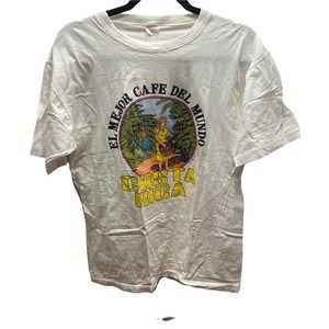 Vintage single stitch El Mejor Cafe Costa Rica graphic Tee